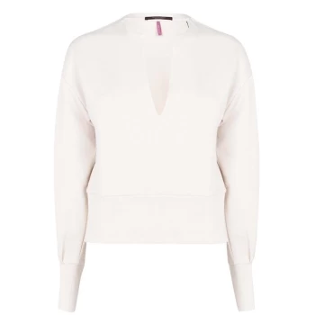 Image of Scotch and Soda Open Neck Knitted Jumper - Cream 0003