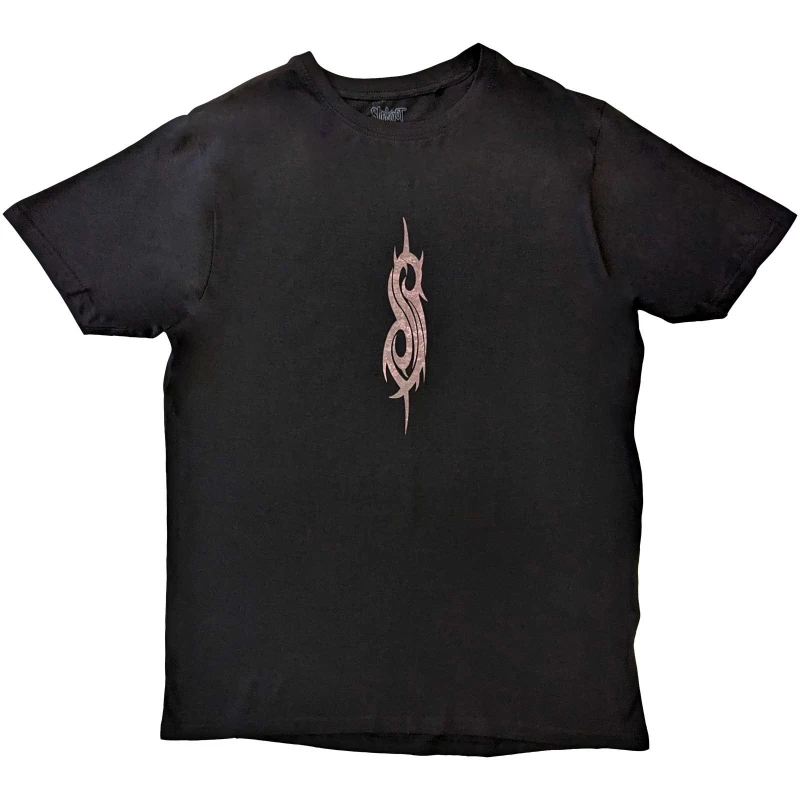 Image of Slipknot Mens Skeleton & Pentagram T-Shirt in Black Size: Small Black Male S