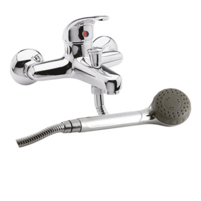 Image of Balterley Modern Bathroom Pair of Wall Mount Couplings Chrome 25mm x 65mm Silver