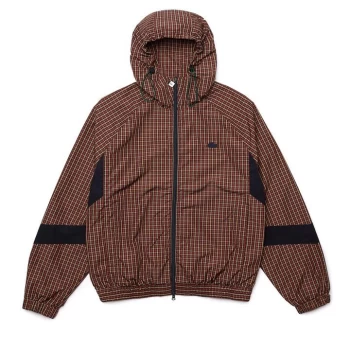 Image of Lacoste Check Track Jacket - Brown QRN