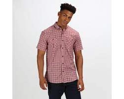 Image of Regatta Ramone Short Sleeve Checked Shirt - S - red