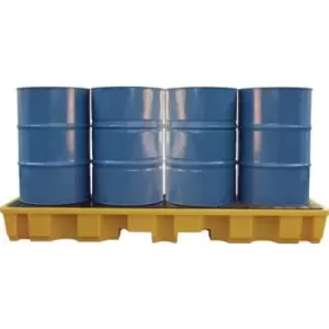 Image of Slingsby Four Drum In-Line Sump Pallet - Yellow