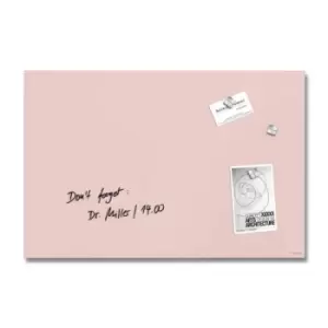 Image of Sigel GL514 magnetic board Glass 400 x 600 mm Pink