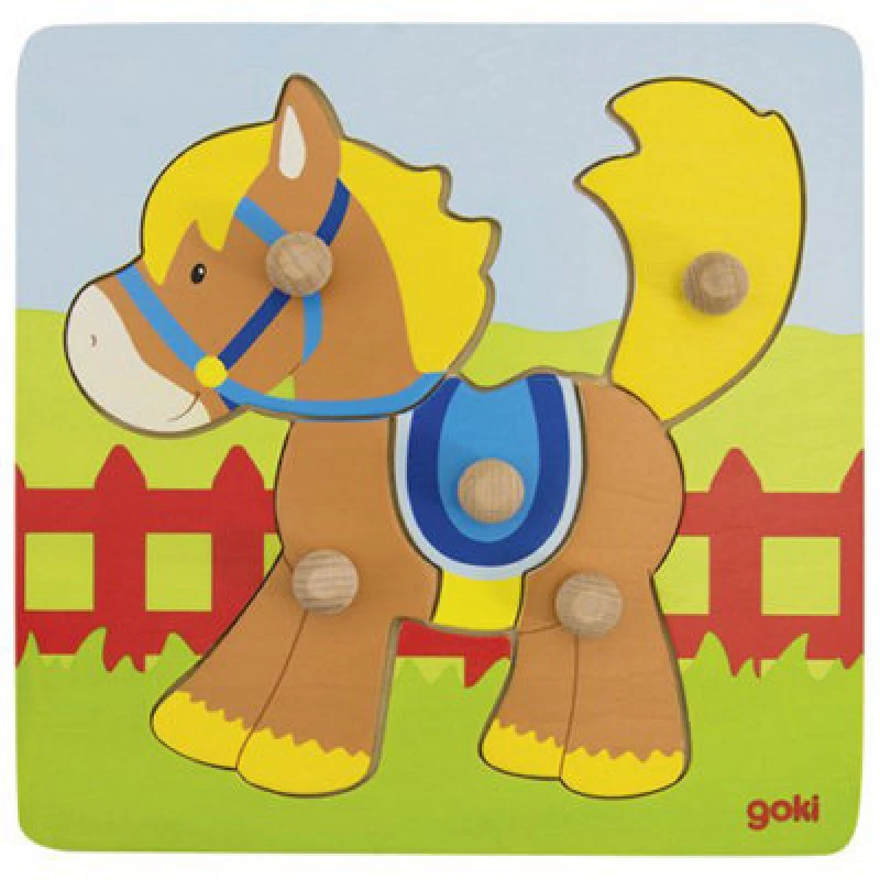 Image of Goki Life-Out Wooden Horse Puzzle