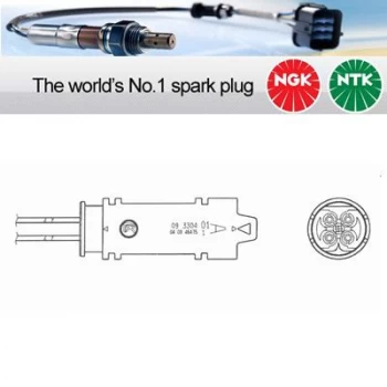 Image of 1x NGK NTK Oxygen O2 Lambda Sensor OZA457-EE6 OZA457EE6 (1398)