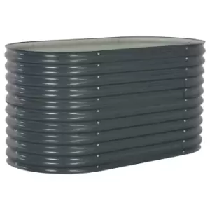 Image of Vidaxl Garden Raised Bed 160X80X81cm Galvanised Steel - Grey