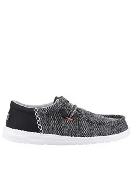 Image of Heydude Wally Mesh Lace Up Shoe - Black, Grey, Size 10, Men Grey W0NV5 Male 10