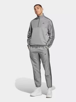 Image of adidas Sportswear Sportswear 1/4 Zip Woven Tracksuit, Grey, Size 2XL, Men