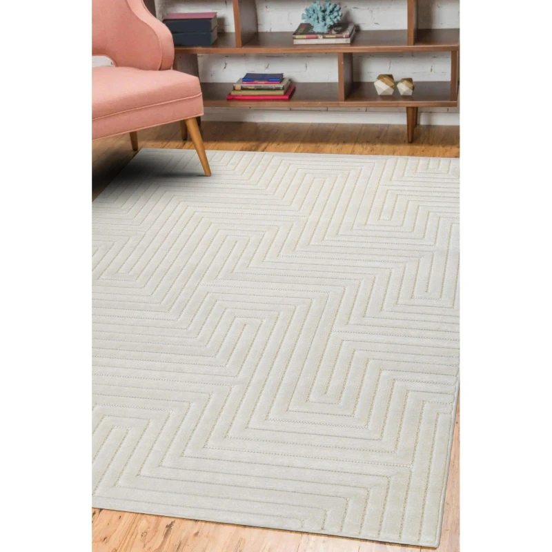 Image of Homemaker Malmo Maze Rug White Berber Rugs 120x170cm White 42761001125