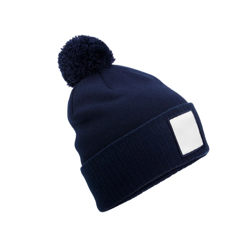 Image of Beechfield Beechfield Men Pom Pom Beanie in Navy Navy One Size Male 5063574673853