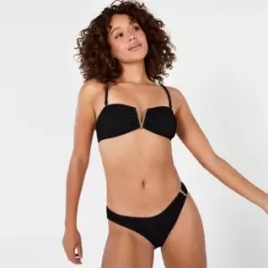 Image of Firetrap High Leg Bikini Bottoms - Black