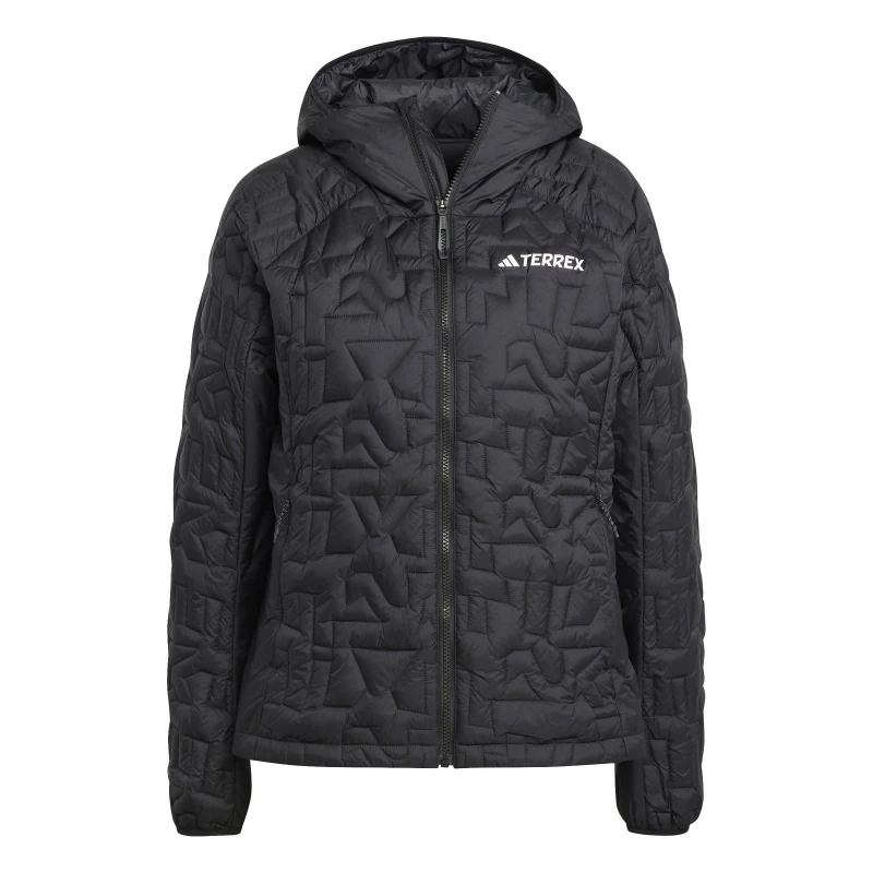 Image of adidas Terrex Xperior PrimaLoft Loose Fill Insulated Hooded Jacket Womens - Black L