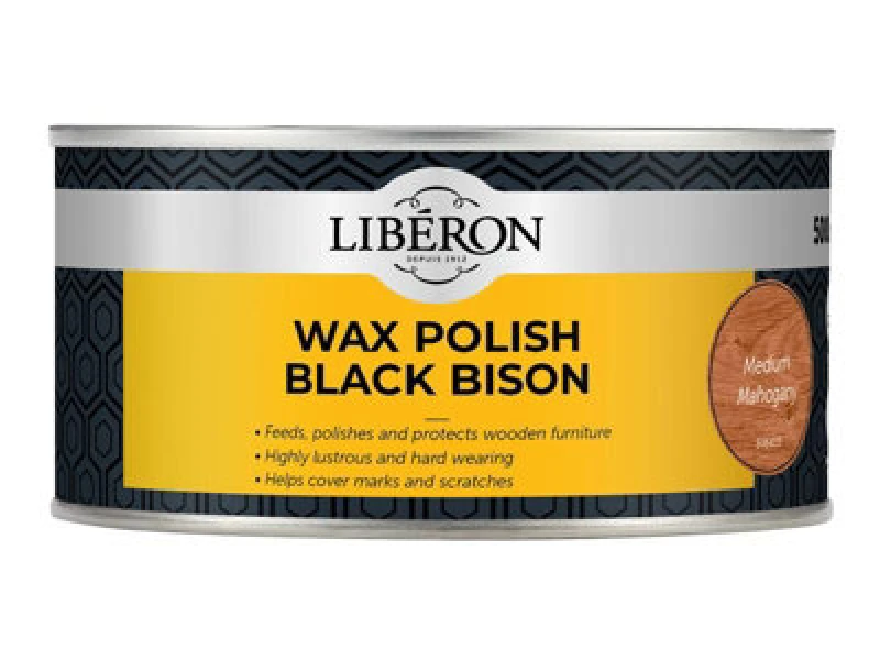 Image of Liberon 126876 Black Bison Wax Paste Medium Mahogany 500Ml Libbpwmm500N
