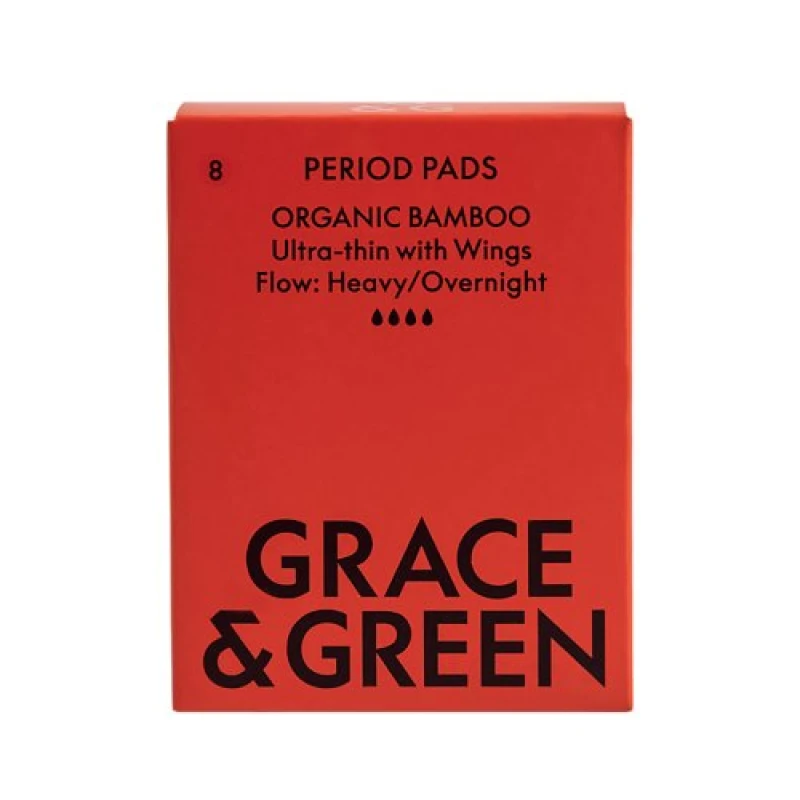 Image of Grace and Green Organic Bamboo Night Pads (8 Pack) GG_BAM_NIGHT_05