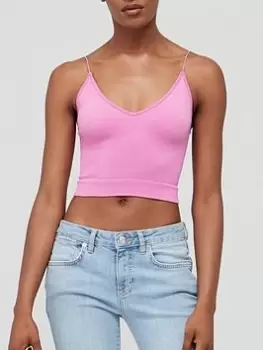 Image of Free People Brami Ribbed V-Neck Top - Orchid Rain