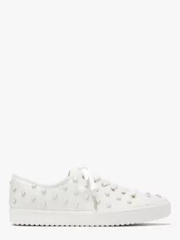Image of Kate Spade Match Pearls Sneakers, Parchment, 4