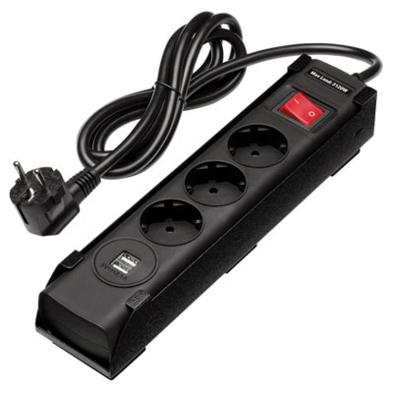 Image of Bunker 31712 EU Power Strip with Magnetic Holder 31712
