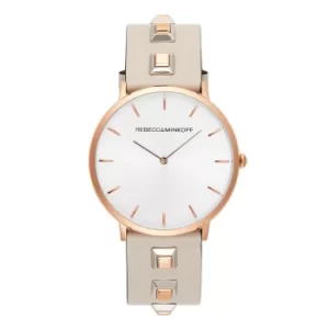 Image of Rebecca Minkoff Major Ladies Grey Studded Strap Watch