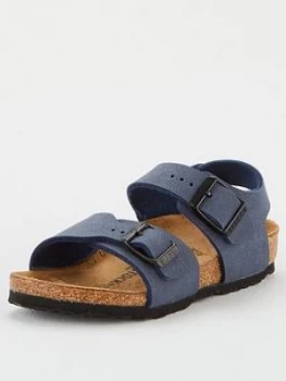 Image of Birkenstock Boys New York Strap Sandals - Navy