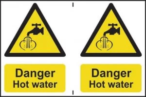 Image of Danger Hot Water Sign SA S.Rigid PVC