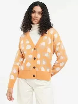 Image of Barbour Maara Knitted Cardigan - Orange, Size 8, Women