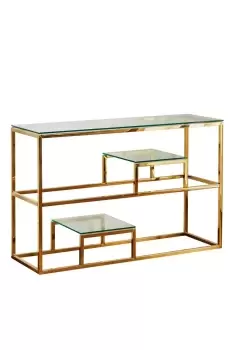 Image of Gold Display Console Table