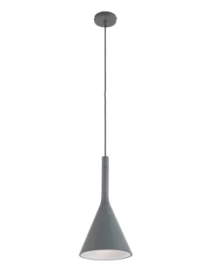 Image of Cornucopia Dome Pendant Ceiling Lights Grey Matt, Inside Silver