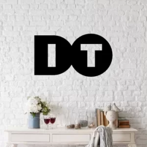 Image of Do It Black Decorative Metal Wall Accessory