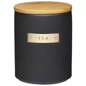 Image of Masterclass Ceramic Black Tea Canister, Minimal - ["Black"]