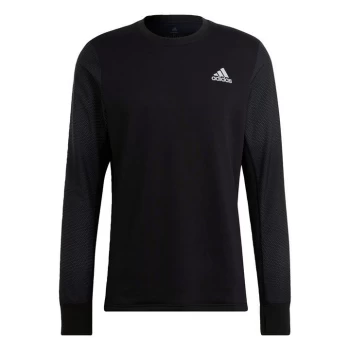 Image of adidas Fast Reflective Crew Sweatshirt Mens - Black / Reflective Silver