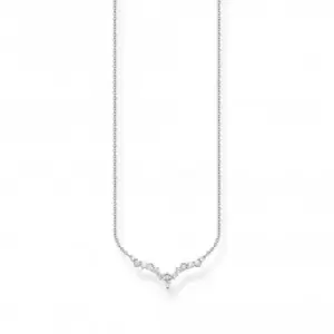 Image of Sterling Silver Ice Crystals Necklace KE2172-051-14-L45V