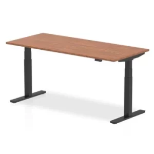 Image of Air 1800 x 800mm Height Adjustable Desk Walnut Top Black Leg