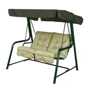 Image of Glendale Cotswold Stripe Vienna 2 Seater Hammock Swing Seat - Green