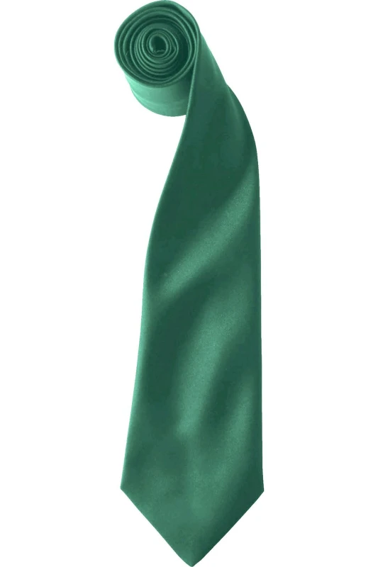 Image of Premier Premier Men Colours Satin Clip Tie Pack of 2 in Emerald Emerald One Size Male 5059269153878