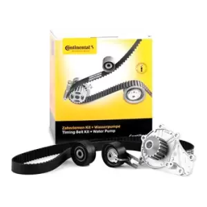 Image of CONTITECH Water Pump + Timing Belt Kit CT1092WP1 FORD,FIAT,PEUGEOT,Fiesta Mk6 Schragheck (JA8, JR8),Fiesta Mk5 Schragheck (JH1, JD1, JH3, JD3)