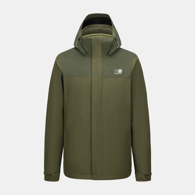 Image of Karrimor Mens Waterproof WeatherTite 3 in 1 Jacket Khaki male S