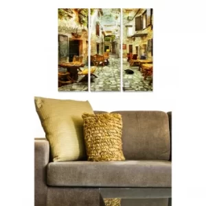 Image of MDF23364400 Multicolor Decorative MDF Painting (3 Pieces)