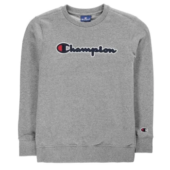Image of Champion Logo Crew Sweatshirt - Grey EM031