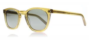 Image of Yves Saint Laurent SL28 Sunglasses Transparent / Gold 005 49mm