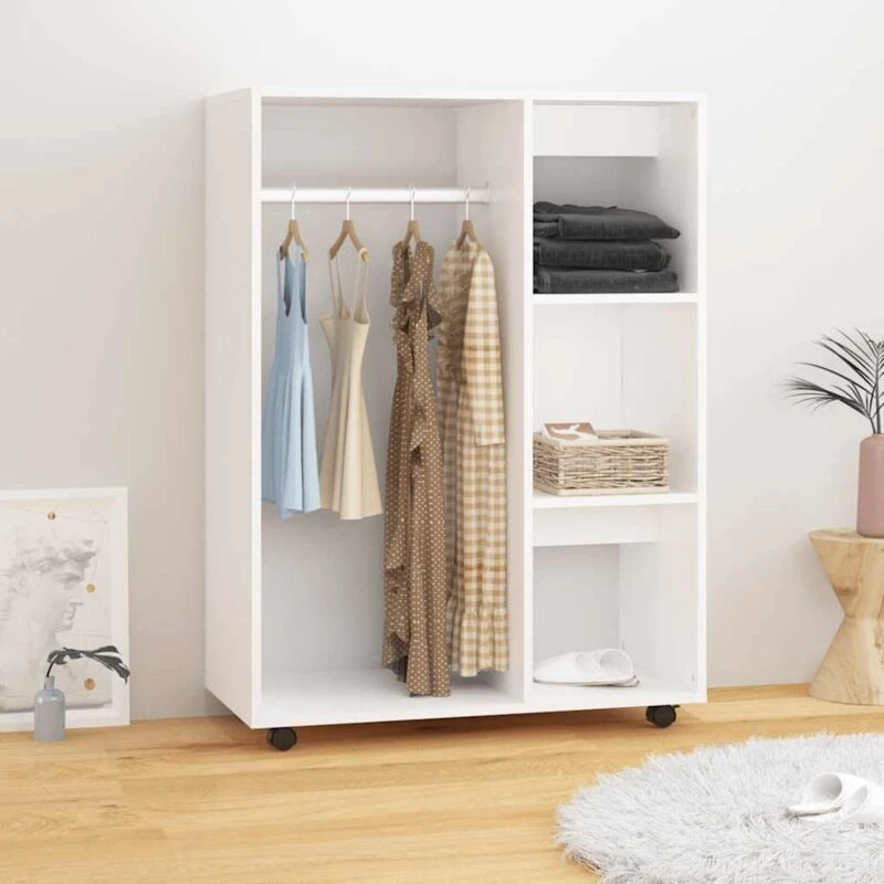 Image of VIDAXL Wardrobe White 80x40x110cm Engineered Wood Vidaxl 8720286610510