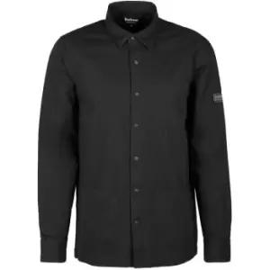 Image of Barbour International Cotton Patch Overshirt - Black