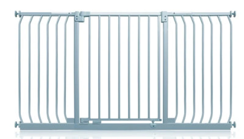 Image of Safetots Elite Pressure Safety Gate, 152Cm - 161Cm, Matt Grey, Pressure Fit Stair Gate