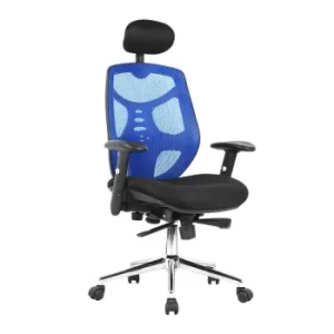 Image of Nautilus Polaris High Back Mesh Chair, Blue