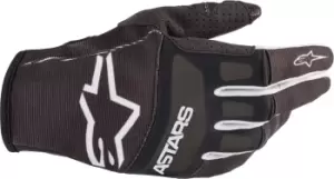 Image of Alpinestars Techstar 22 Motocross Gloves, black-white, Size S, black-white, Size S
