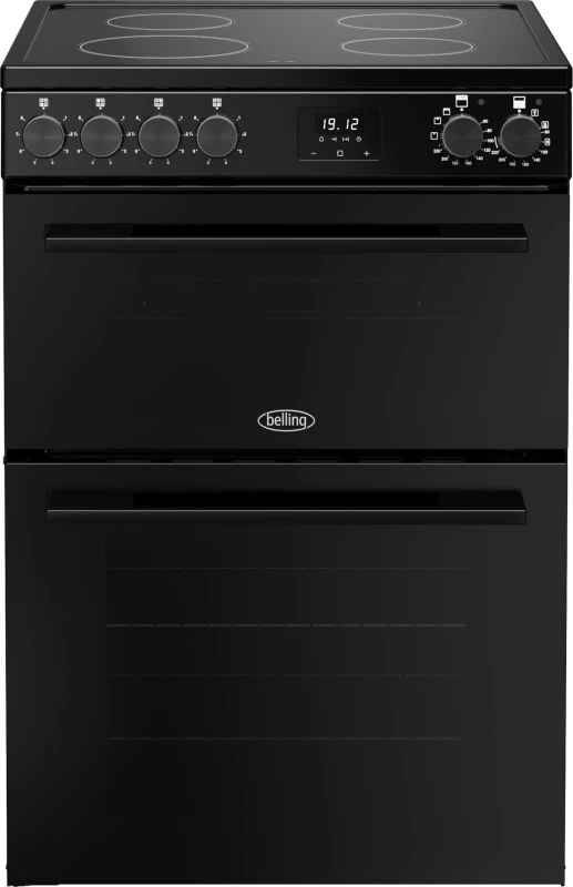 Image of Belling BEL FSA VISION 60E BLK 60cm Freestanding Ceramic Cooker 12049 - BLACK BEL FSA VISION 60E BLK