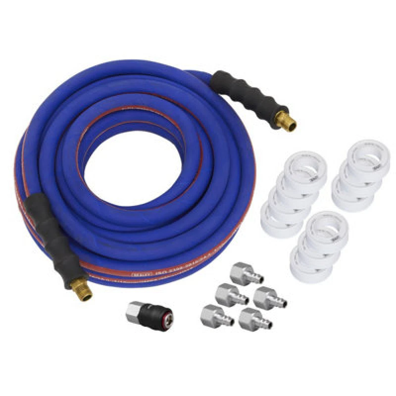 Image of Sealey AHK05 Heavy Duty High Flow Air Hose and Couplings Kit AHK05 Diameter: 13mm