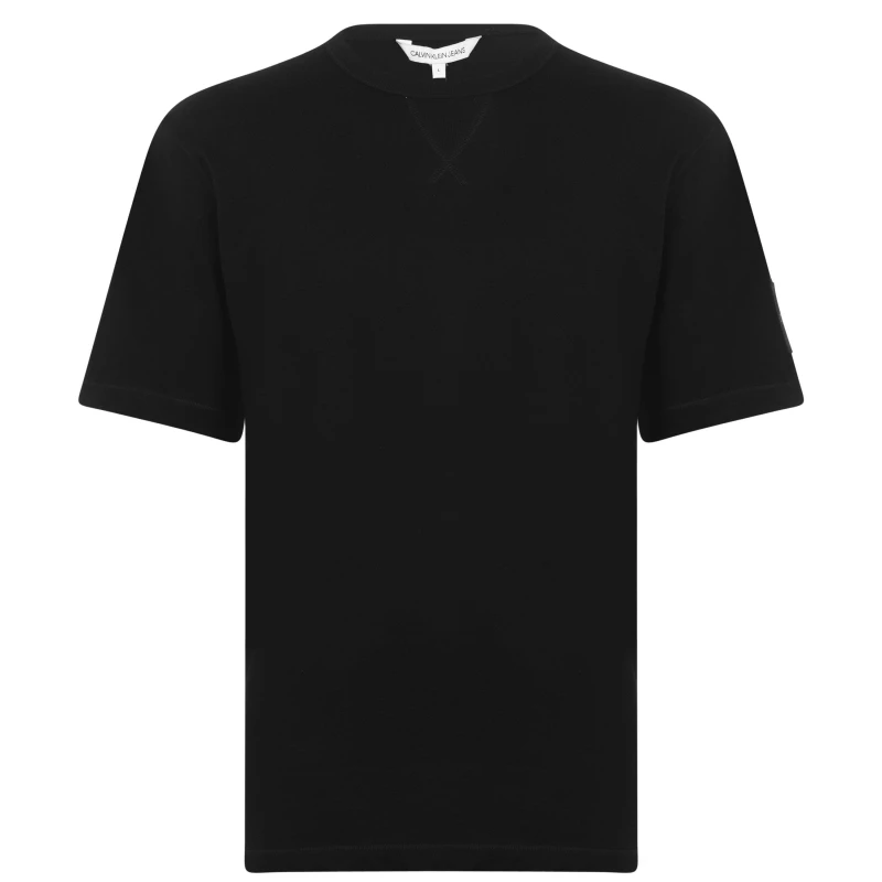 Image of Calvin Klein Jeans Monogram Badge T-Shirt CK Black male L
