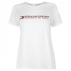 Image of Tommy Sport Logo T Shirt - PVH WHITE100