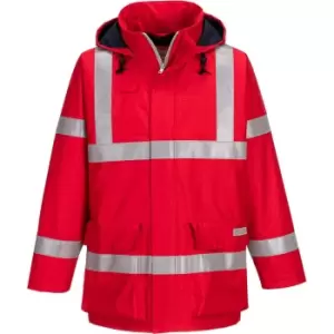 Image of Portwest S785 Bizflame Rain Anti-Static FR Jacket Red L