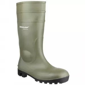 Image of Dunlop Protective Footwear Protomaster Full Safety PVC Wellington Green Size 4